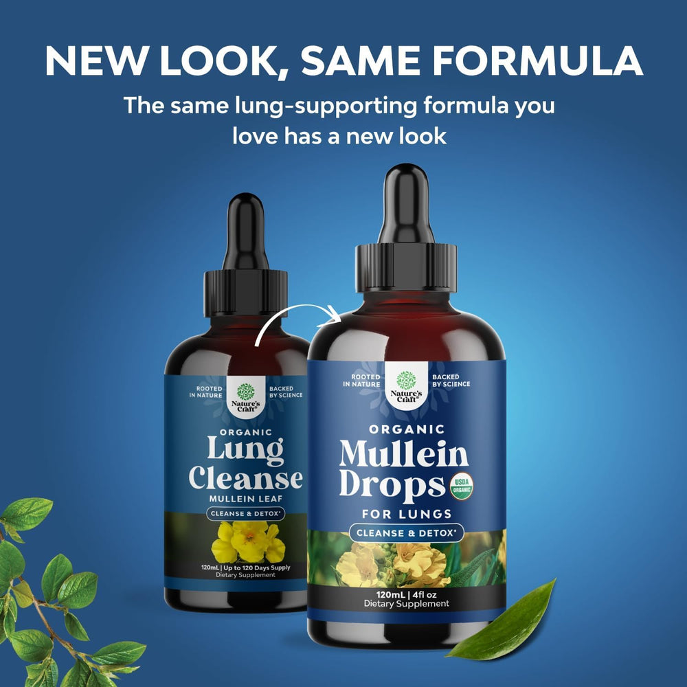 Natures Craft Mullein Drops under tongue use for fast mucus clearance.