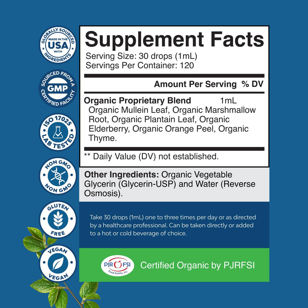 Natures Craft Mullein Drops under-tongue use for fast absorption.