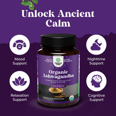 Natures Craft organic Ashwagandha root sourcing visual emphasizing premium ingredients