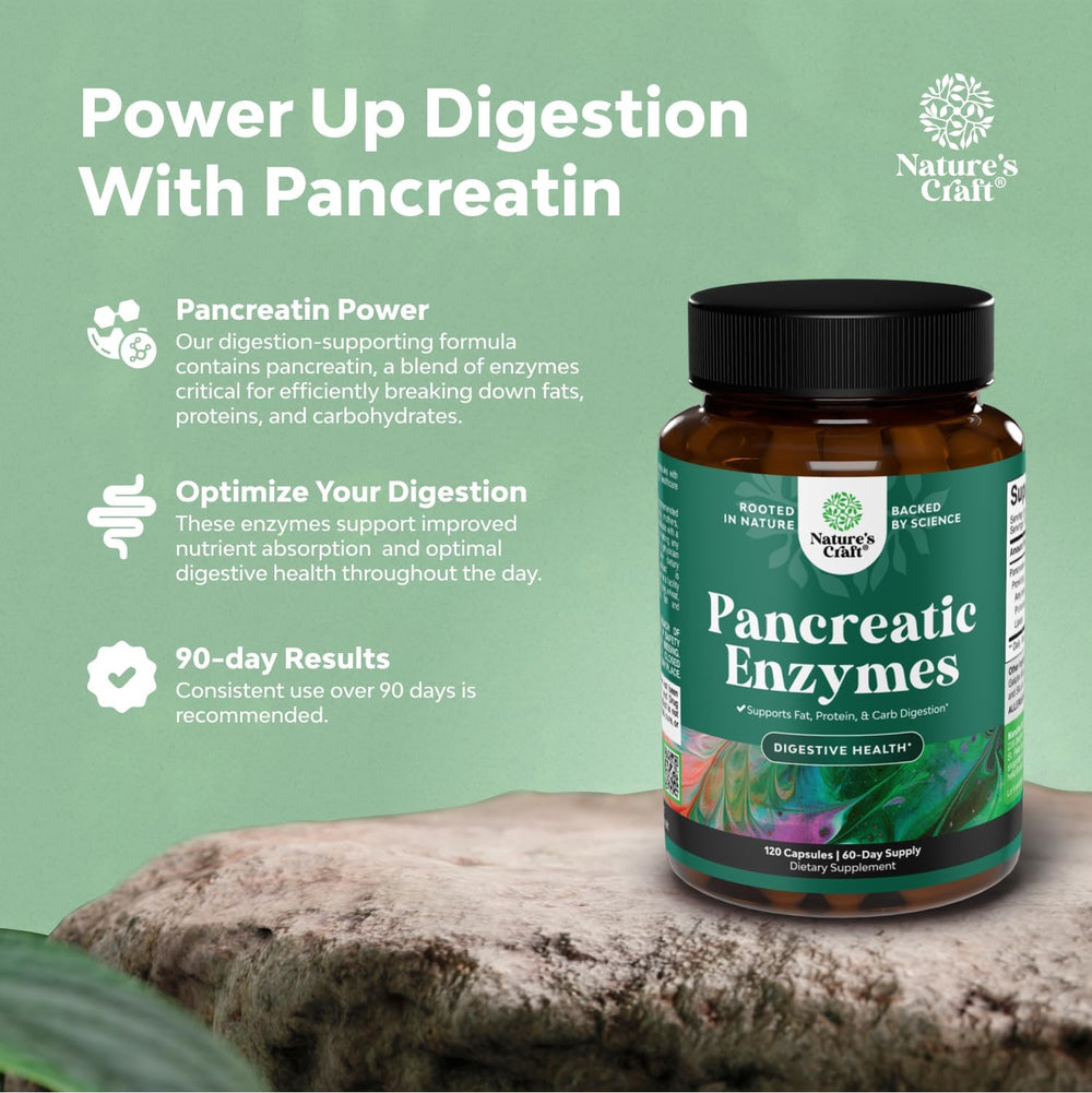 Amylase action from Natures Craft Pancreatin supporting starch digestion