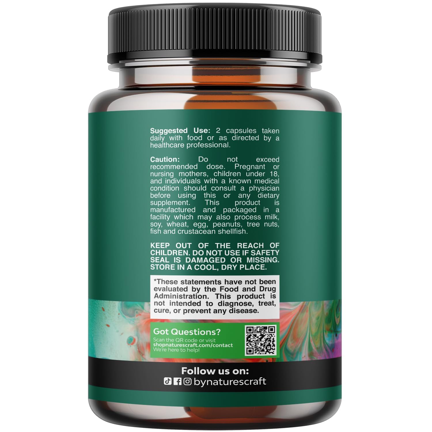 Natures Craft Pancreatin capsules ready to assist carbohydrate and fat digestion