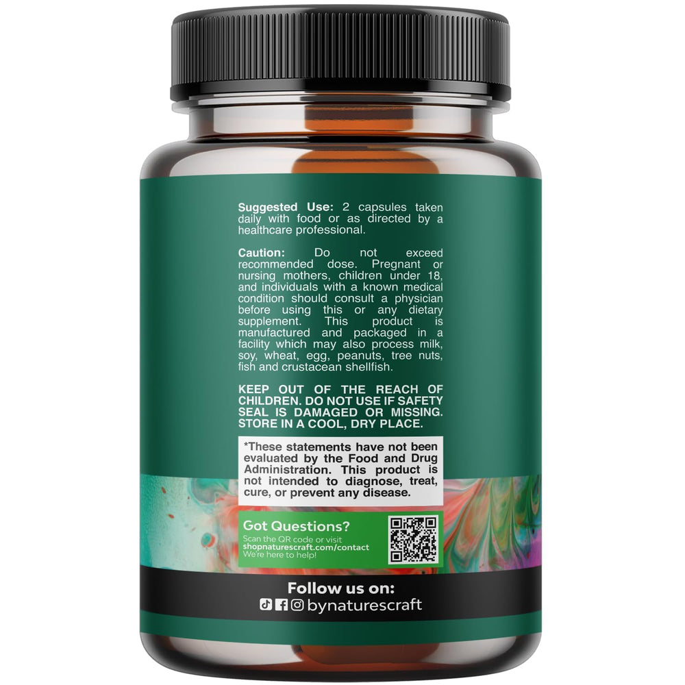 Natures Craft Pancreatin capsules ready to assist carbohydrate and fat digestion