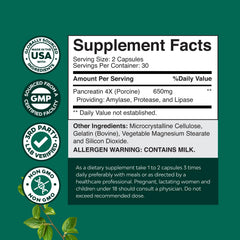 Natures Craft Pancreatin capsules for daily digestive support
