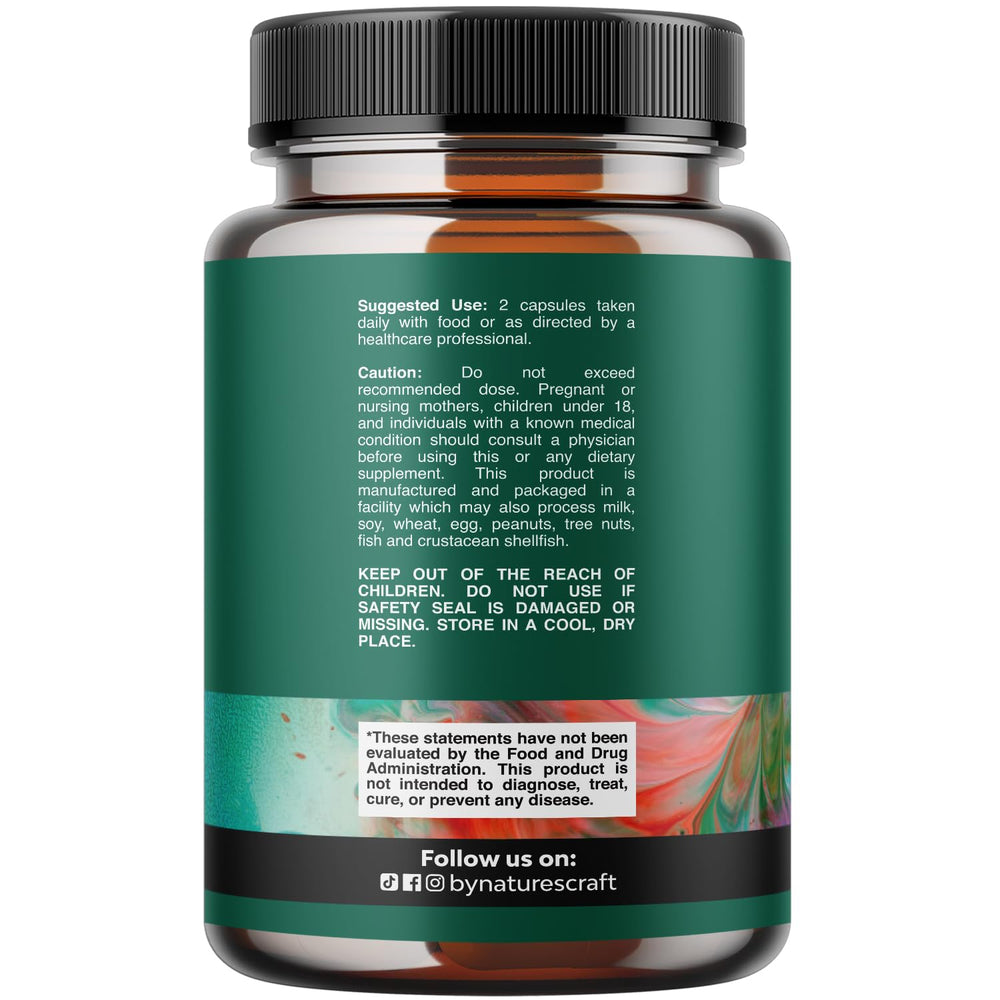Natures Craft Pancreatin label closeup showing enzyme blend