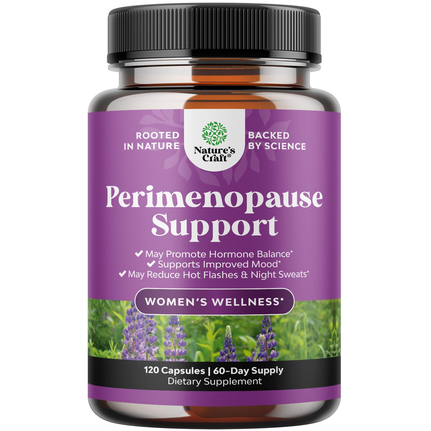 Nature's Craft perimenopause bottle front for easy daily balance support