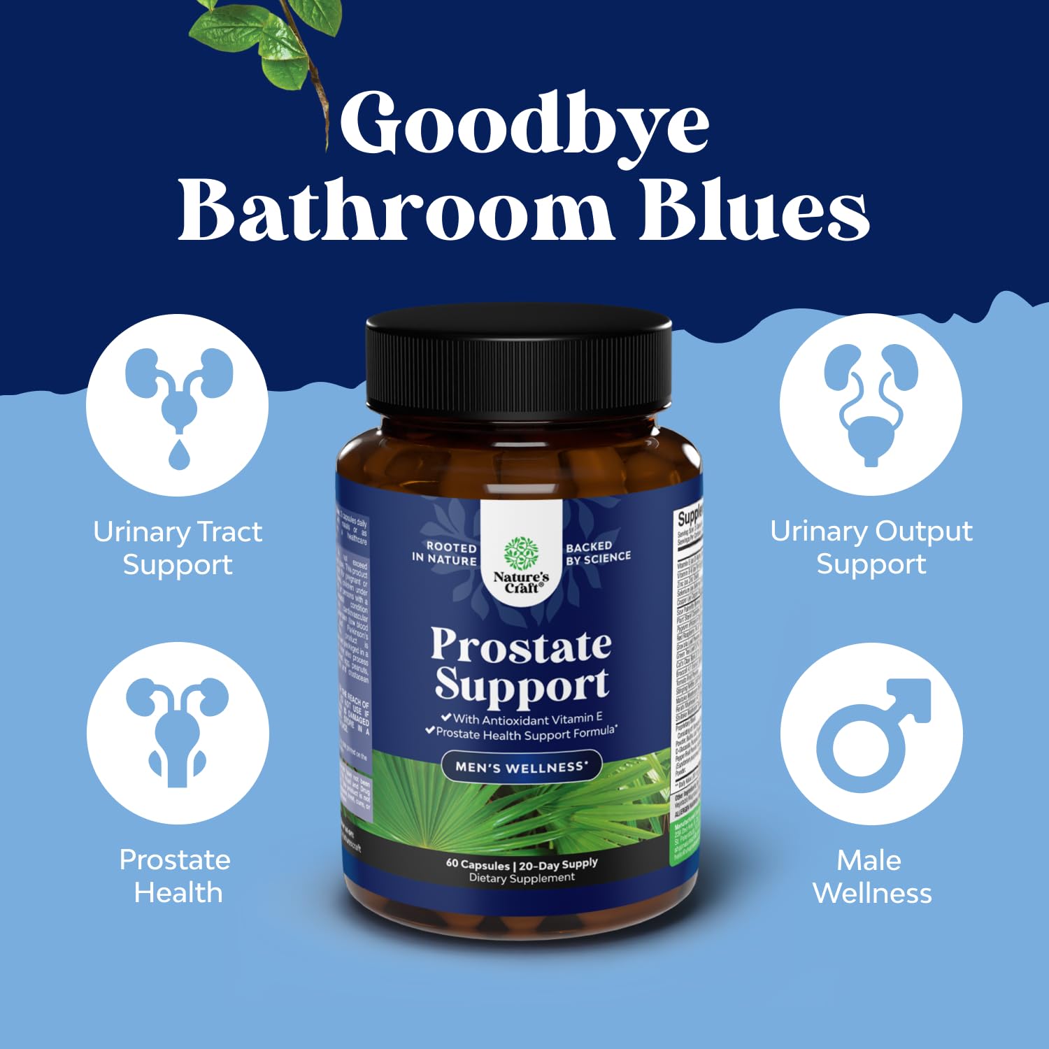 Natures Craft plant sterols complex bottle emphasizes health ingredients.