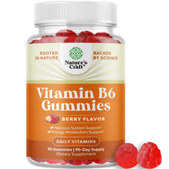 Natures Craft Potent Vitamin B6 Gummies bottle supports daily wellness.