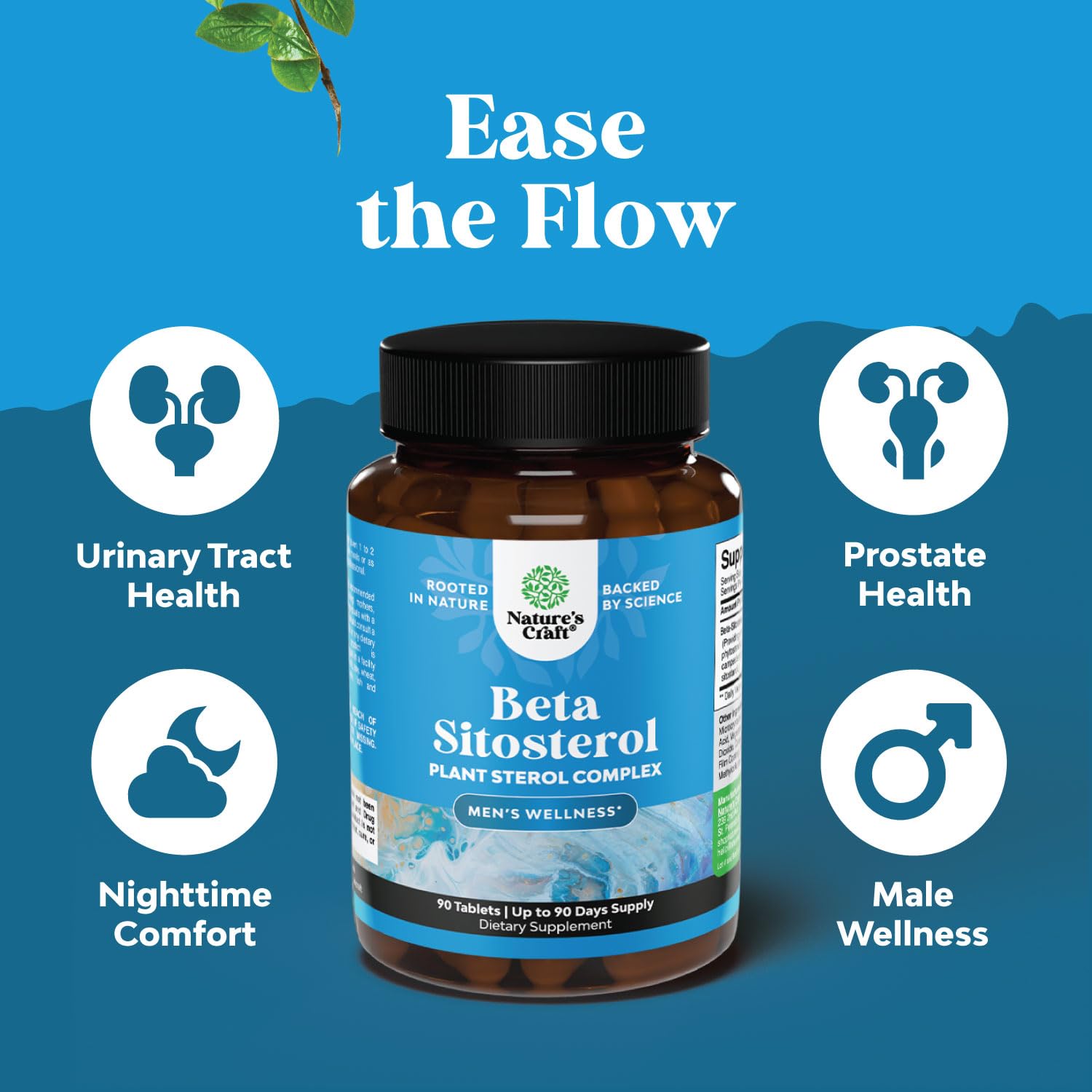 Natures Craft Prostate Health Supplement label close-up for men.