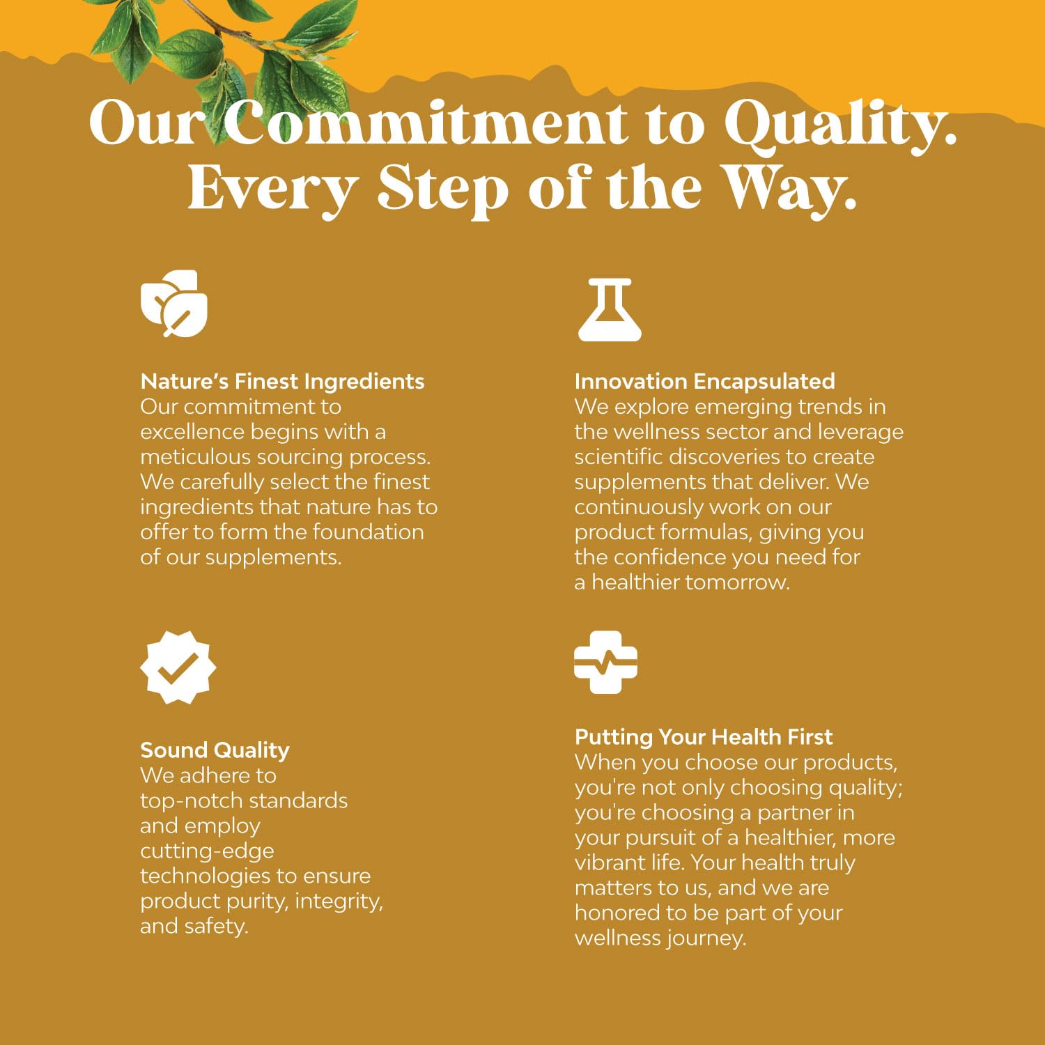 Nature's Craft bottle seal emphasizing purity and USA-made quality.
