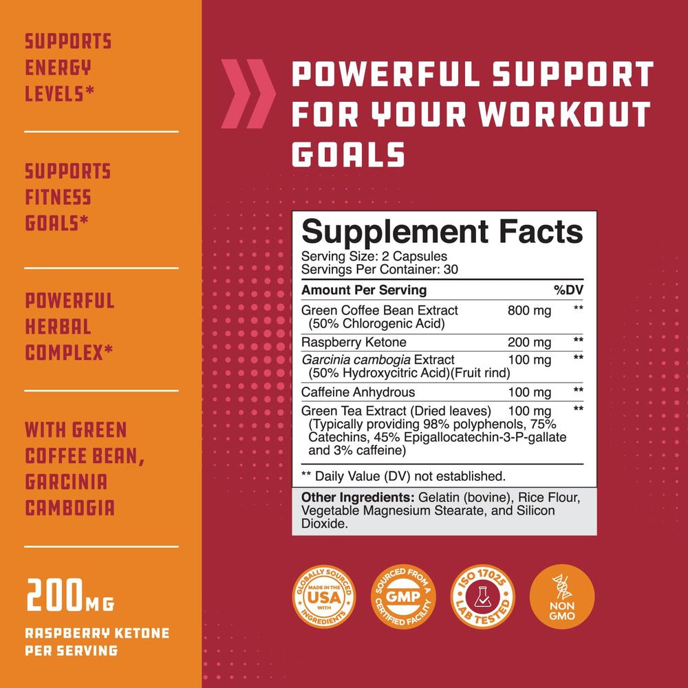 Natures Craft Raspberry Ketones capsules designed for easy daily use and potential appetite control.