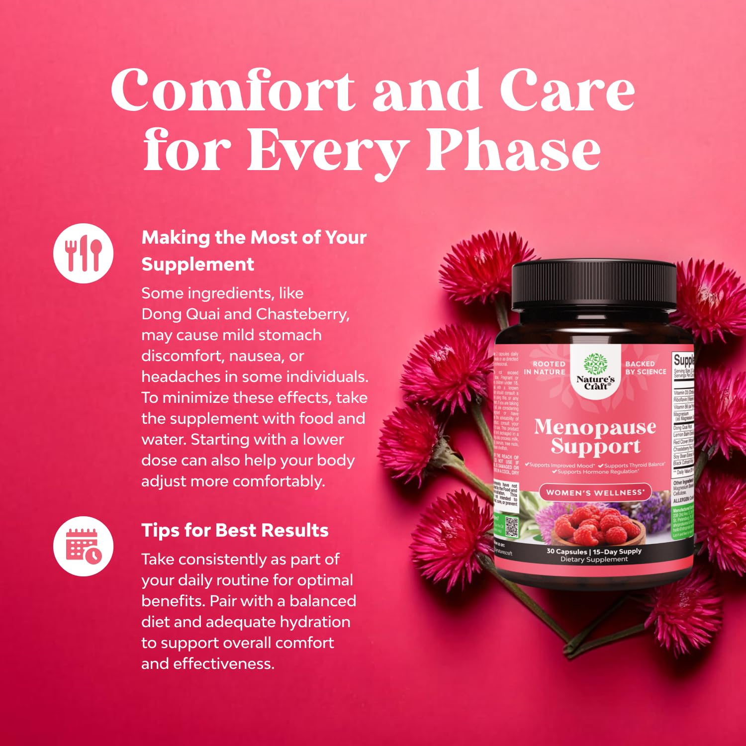 Natures Craft red clover and black cohosh diagram
