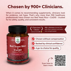 Natures Craft red yeast rice capsules showing 1200 mg dosage per serving.