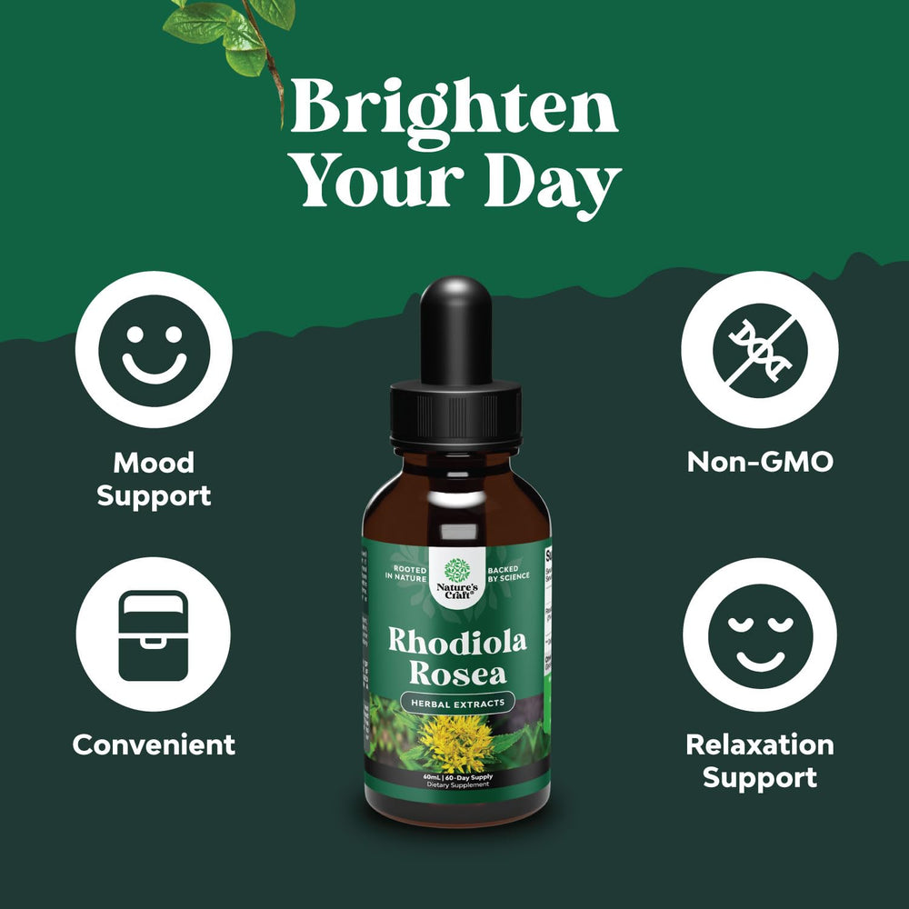 Natures Craft rhodiola tincture alcohol-free glycerin base for clean formula.