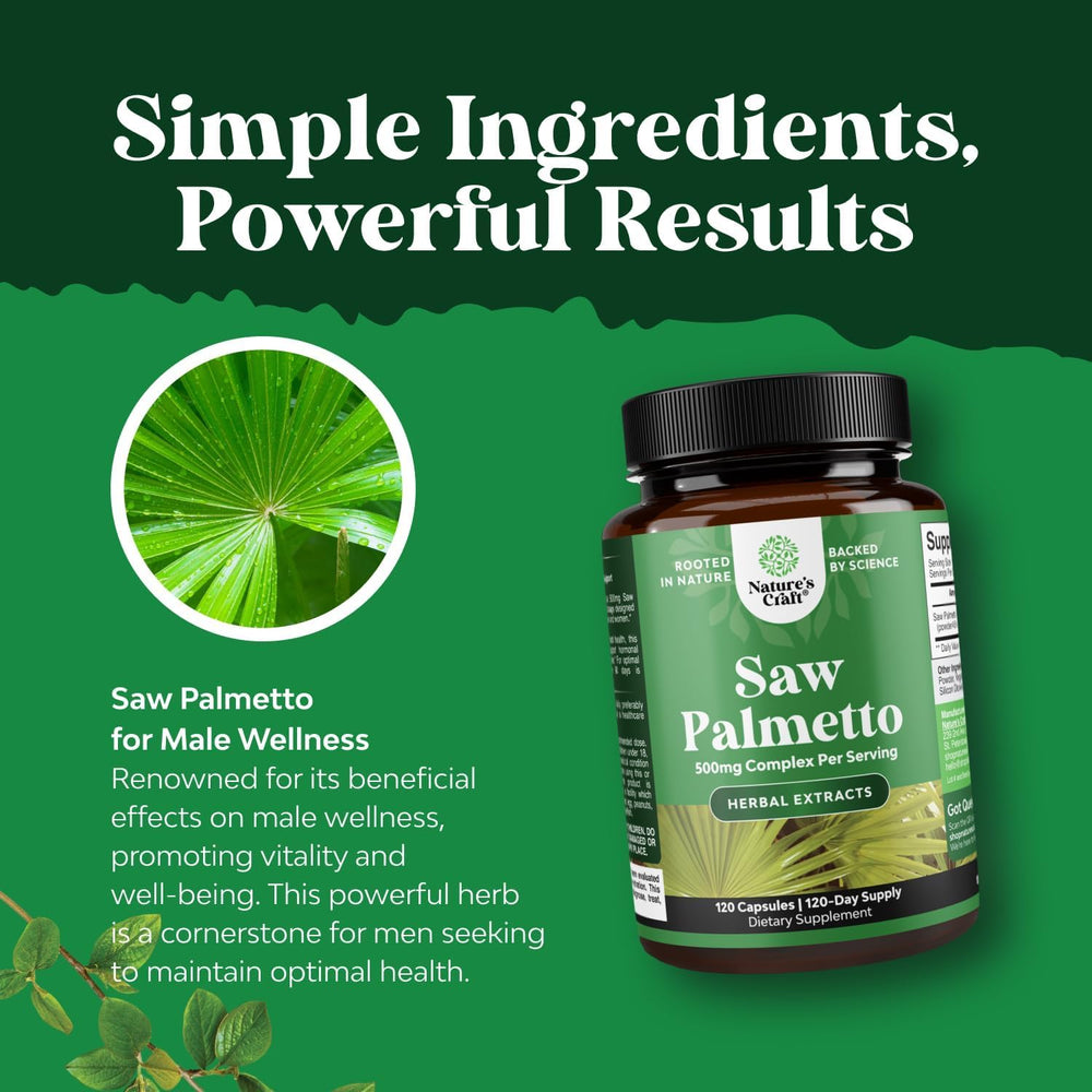 Saw Palmetto berries and leaves from Nature's Craft