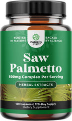 Natures Craft Saw Palmetto bottle front showing label for daily herbal support