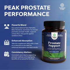 Natures Craft Saw Palmetto extract bottle highlighting bladder support
