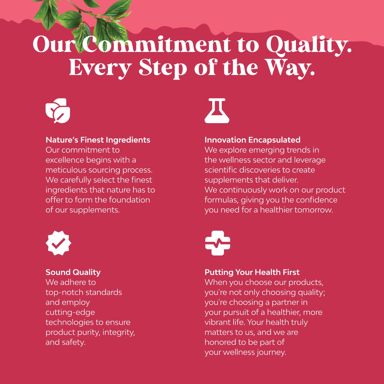 Natures Craft third-party lab-tested seal communicates quality assurance.