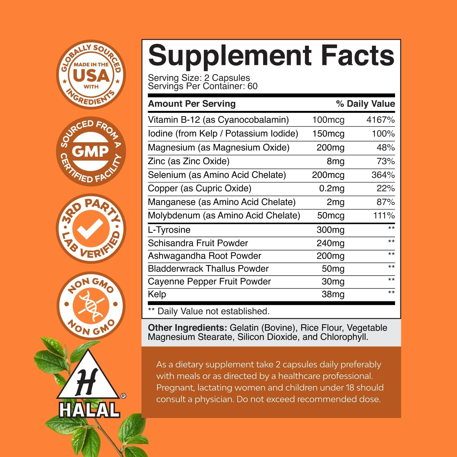 Natures Craft Thyroid Support capsules ready to take with meals