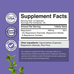 Close-up of Natures Craft Triple Magnesium capsules for easy daily supplementation.