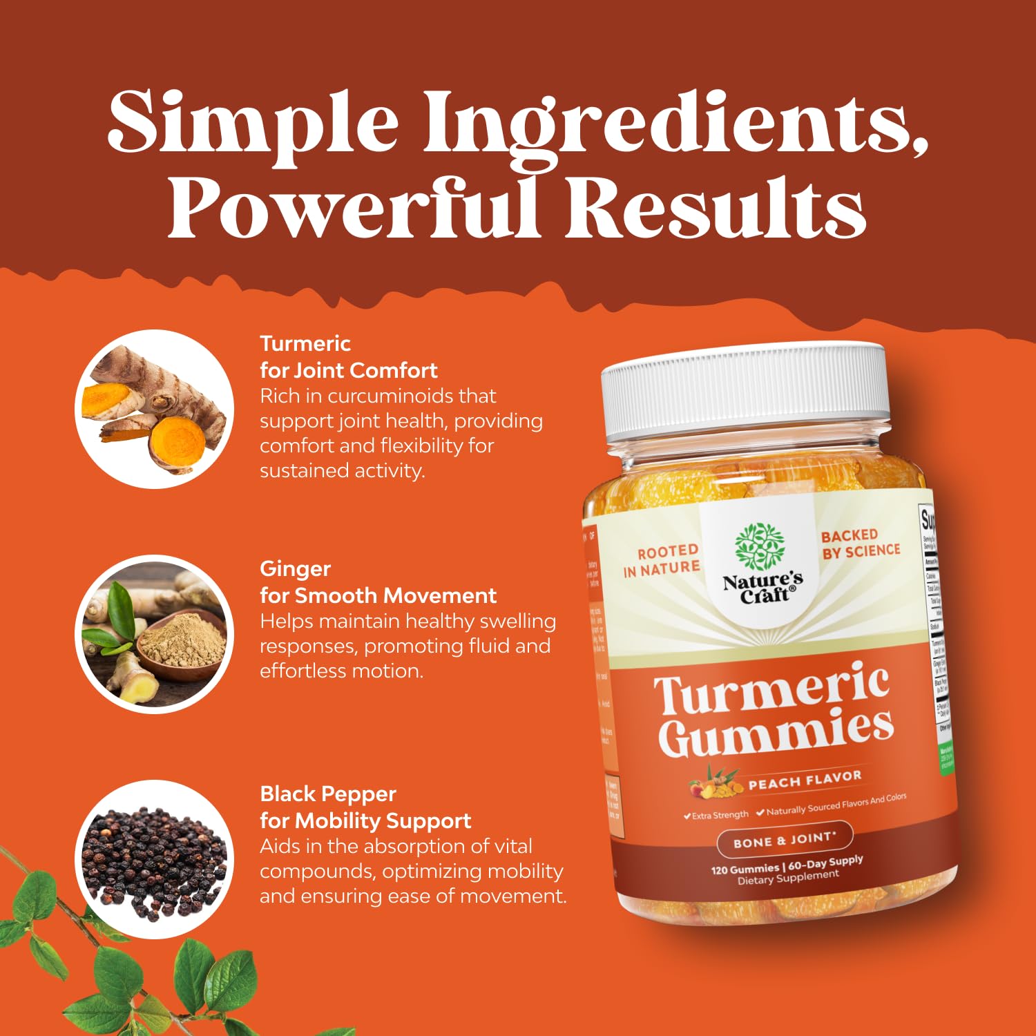 Natures Craft Turmeric Gummies joint-use scene suggests everyday activity support.