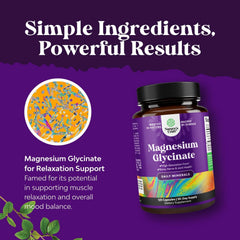 Natures Craft Vegan buffered magnesium glycinate emphasizes high absorption.
