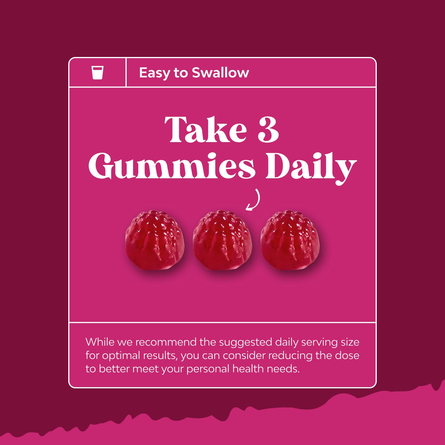 Lifestyle shot of user taking gummies during morning routine.
