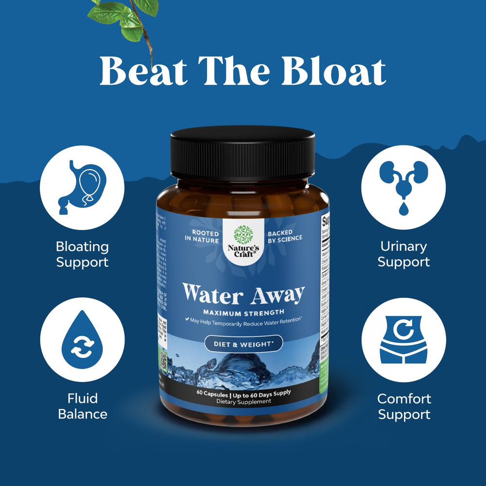 Water Away bottle being poured for easy daily use