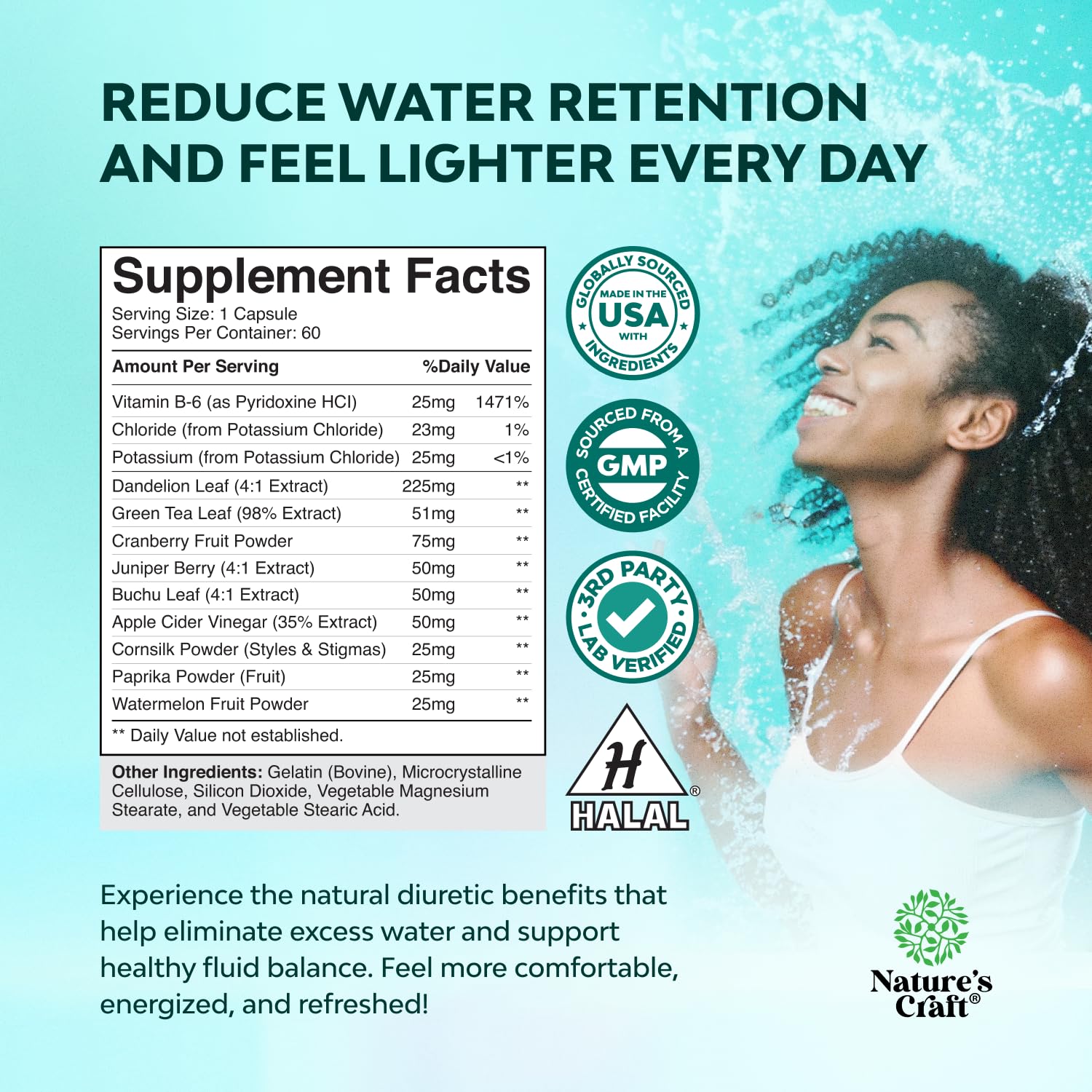 Natures Craft Water Away for morning routine supporting daily fluid balance.