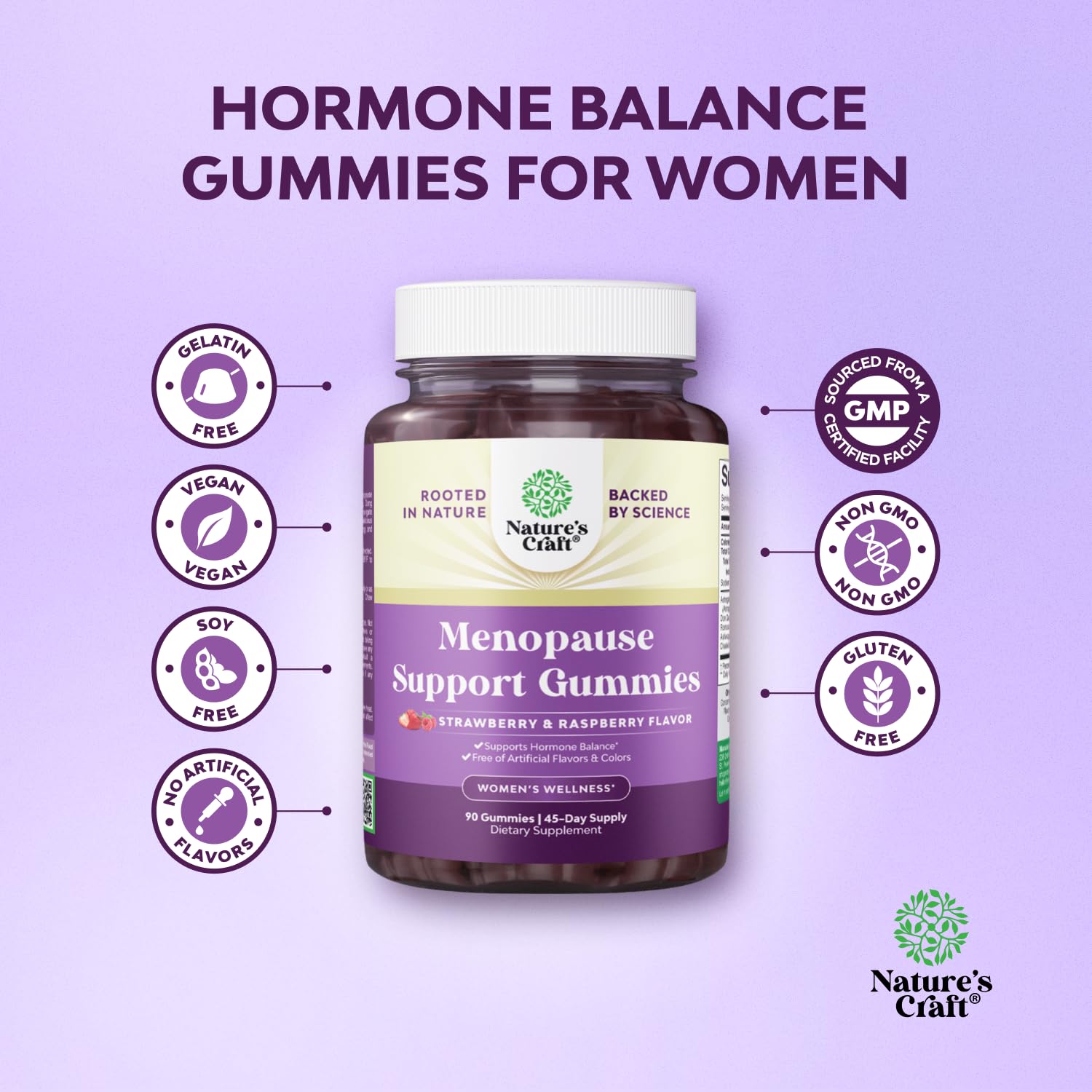 Natures Craft Womens Menopause Gummies serving suggestion for a daily ritual.