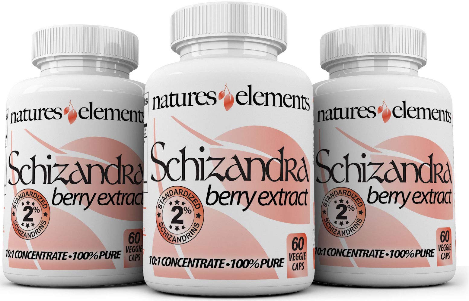 Natures Elements Schizandra extract 3-pack bottle for daily vitality support