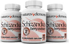 Natures Elements Schizandra extract 3-pack bottle for daily vitality support