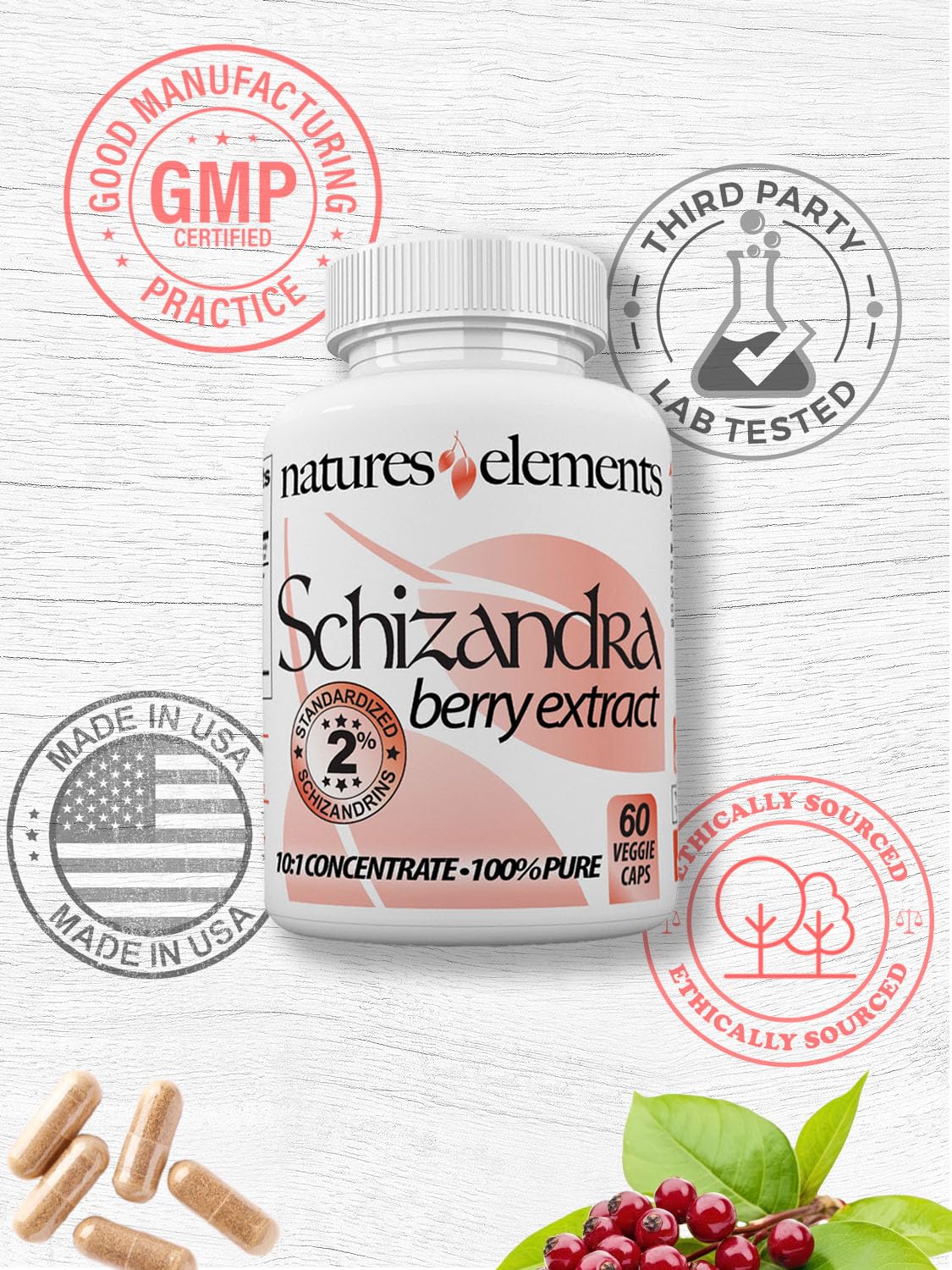 Natures Elements US made facility icon reflecting cGMP standards