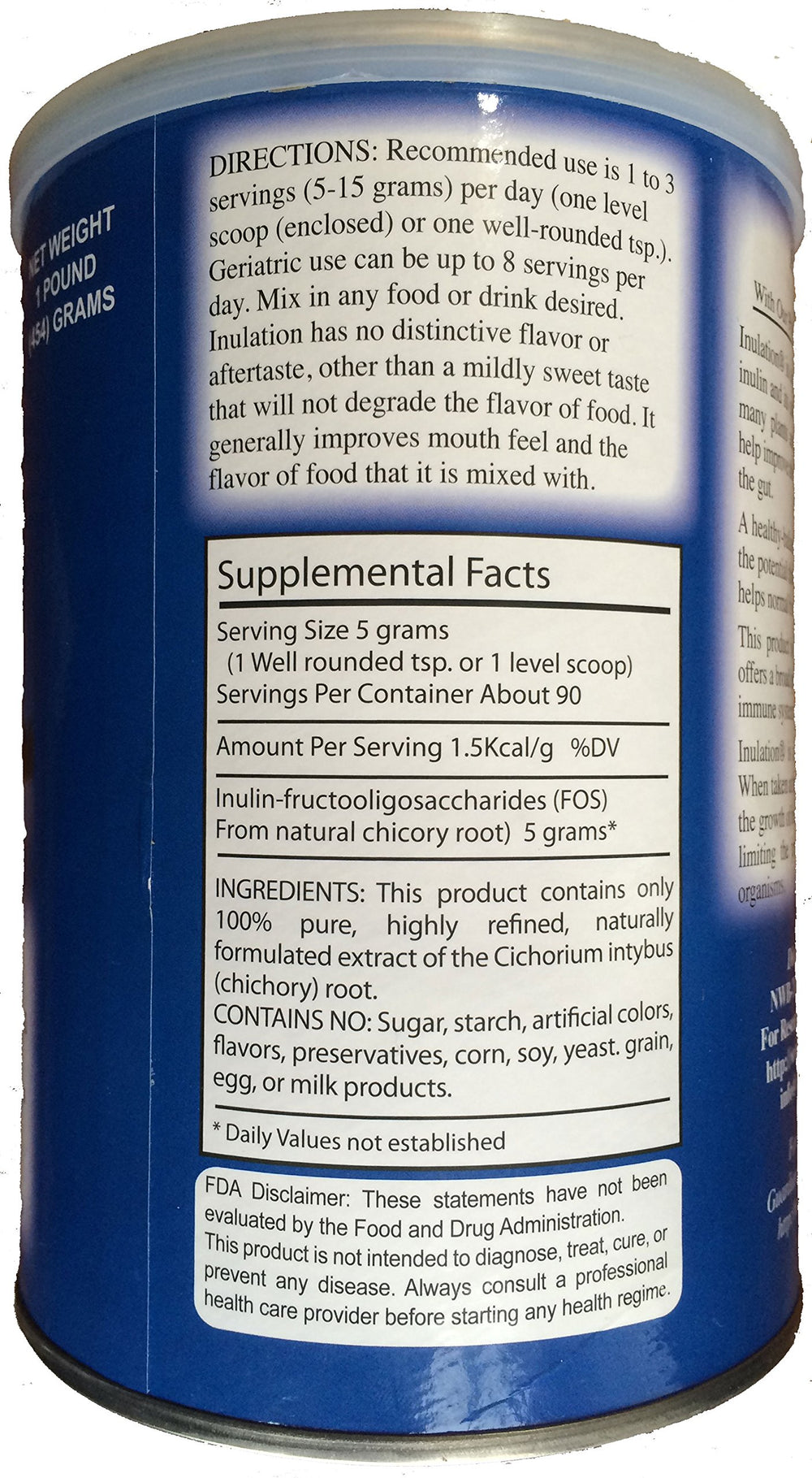 Nature's Formula Inulation measuring spoon demonstrates accurate, convenient dosing