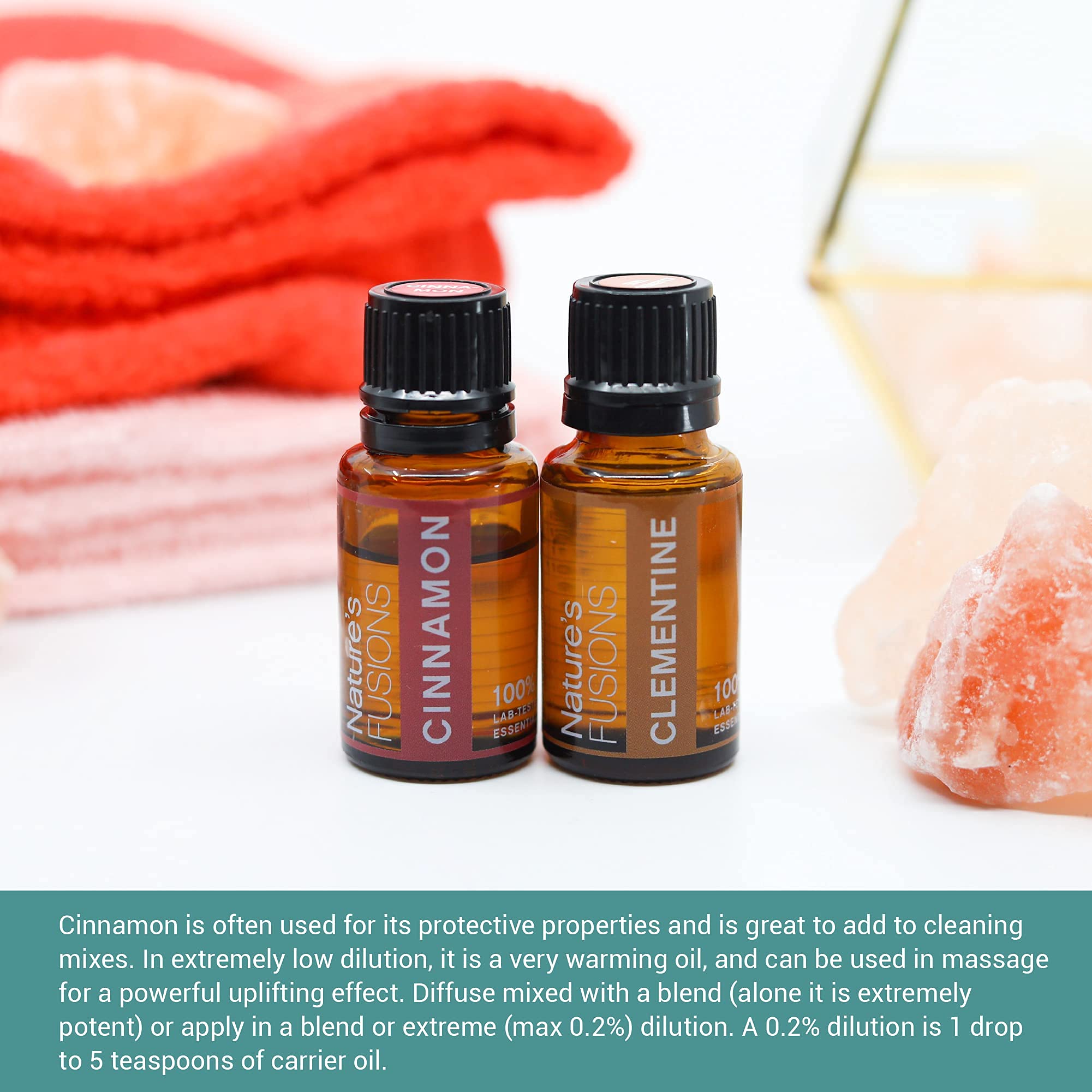 Nature's Fusions Cinnamon Bark diffuser setup for a warm, inviting scent
