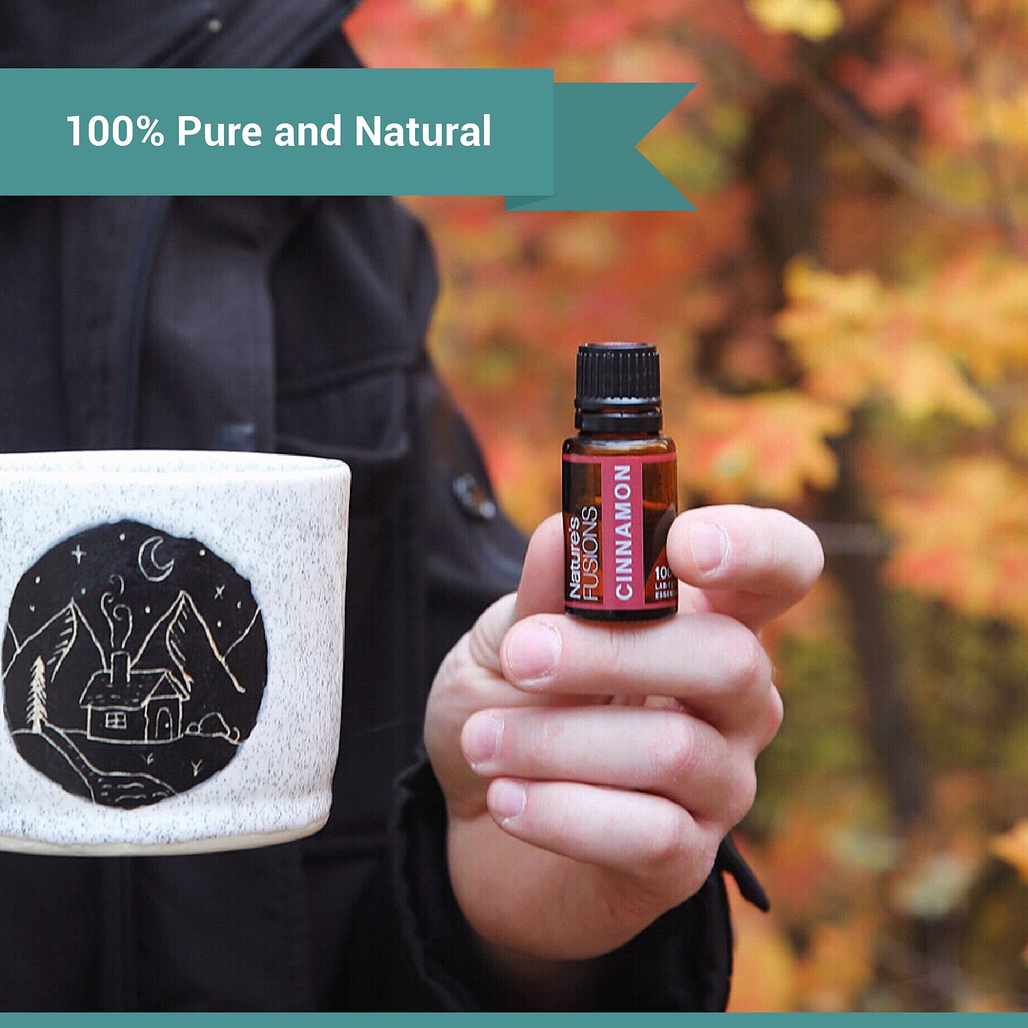 Nature's Fusions Cinnamon Bark dropper poised for precise application