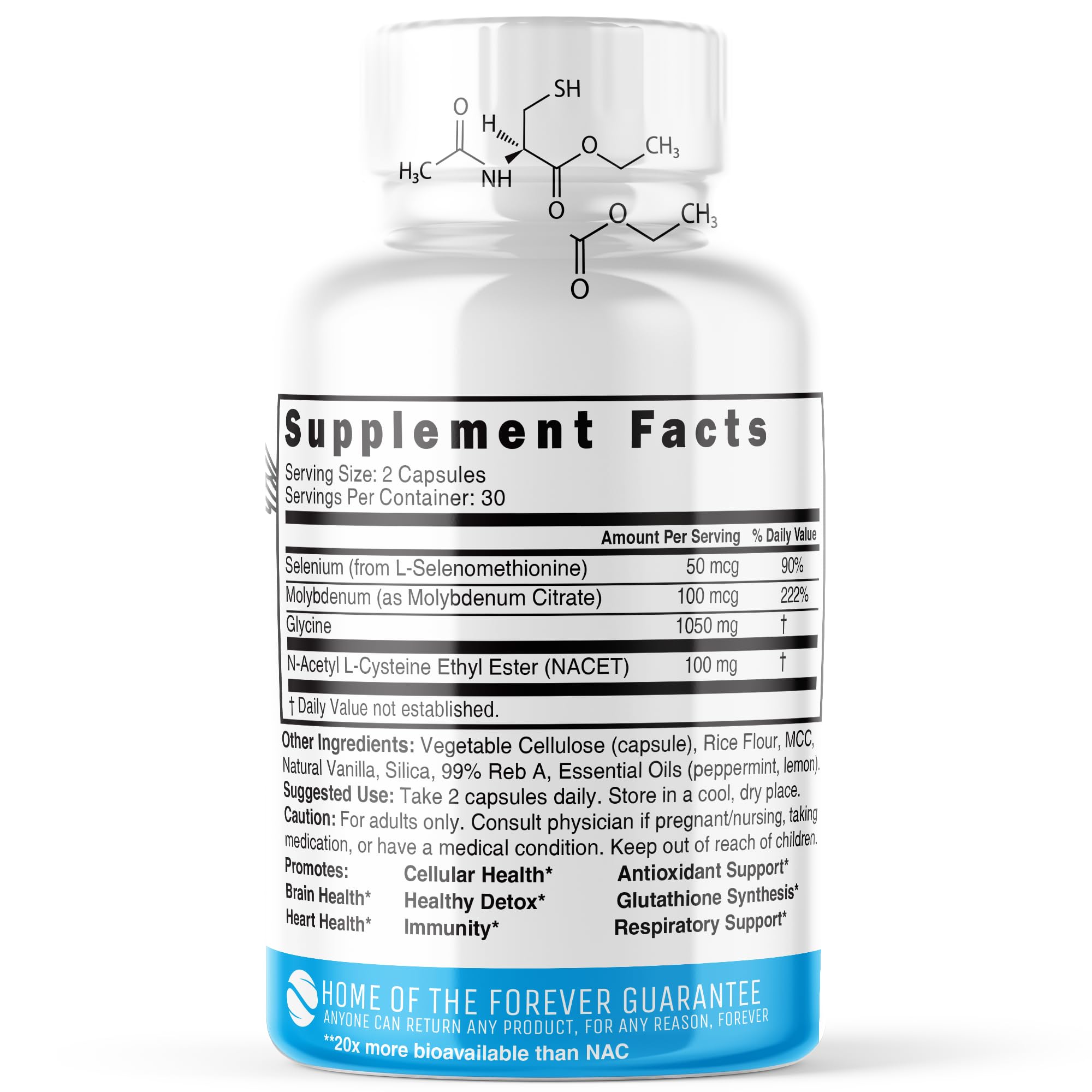 Nature's Fusions GlyNAC-ET capsules ready for easy daily supplementation.
