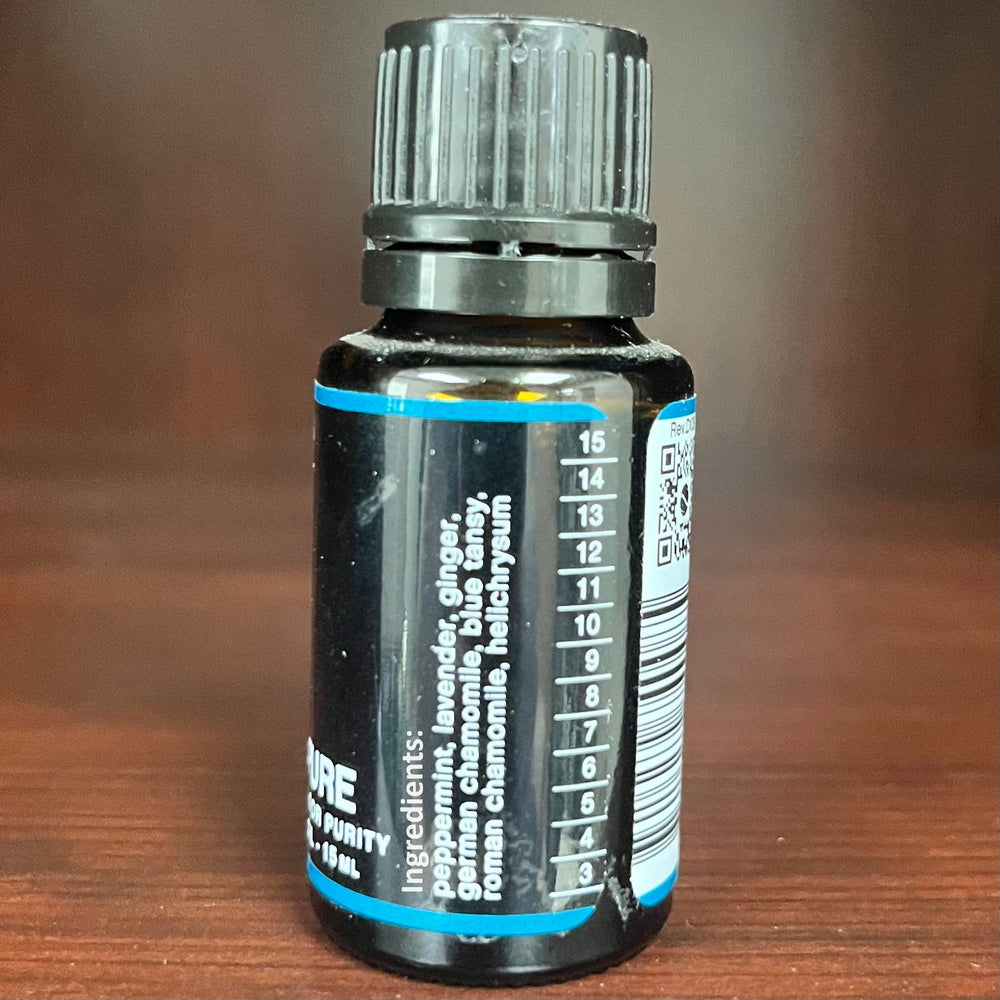 MigraEase application scene at desk with soothing aroma