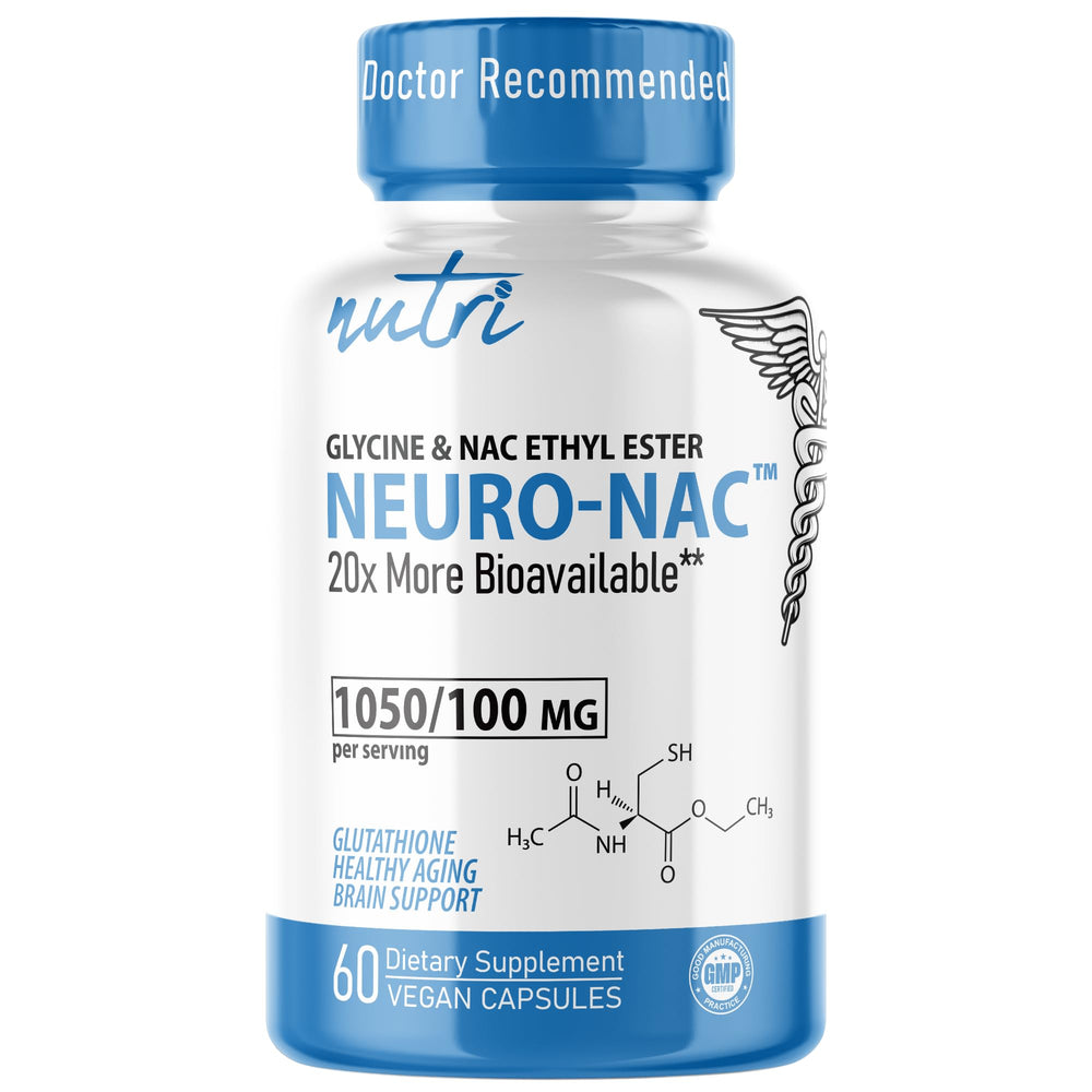 Nature's Fusions Neuro NAC bottle front showcasing NACET supplement for bioavailability and brain support potential