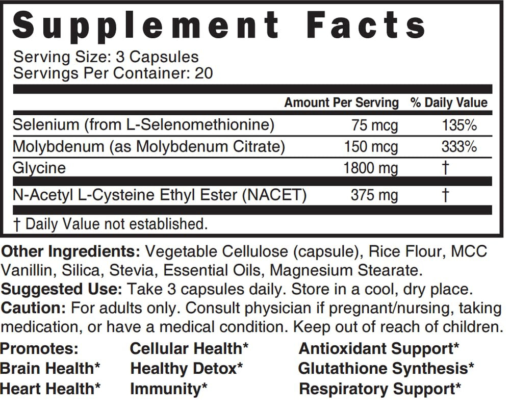 Nature's Fusions Neuro NAC capsules on white background for easy dosing