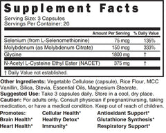 Nature's Fusions Neuro NAC capsules on white background for easy dosing
