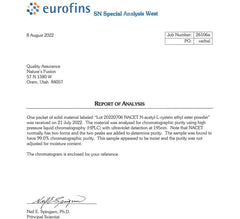 Nature's Fusions Neuro NAC key ingredients glycine highlighted for glutathione synthesis