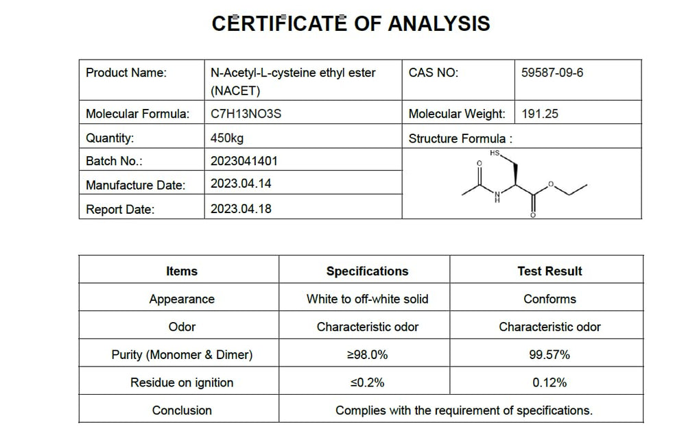 Nature's Fusions Neuro NAC third-party testing symbol for quality assurance in USA