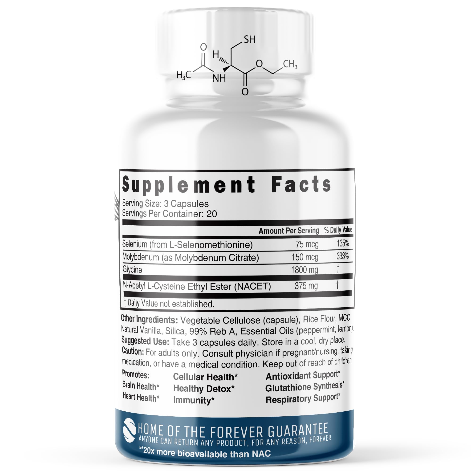 Nature's Fusions Neuro NAC USA lab seal indicating third-party testing
