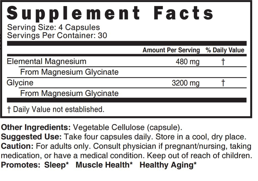 Nature's Fusions Nutri Pure ingredients panel shows high-purity glycinate