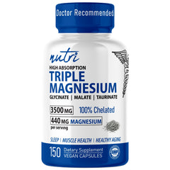 Nature's Fusions Nutri Triple Magnesium Complex bottle front promoting daily wellness