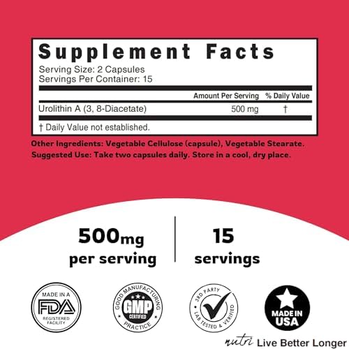 Nature's Fusions Nutri Urolithin A NSF cGMP facility seal
