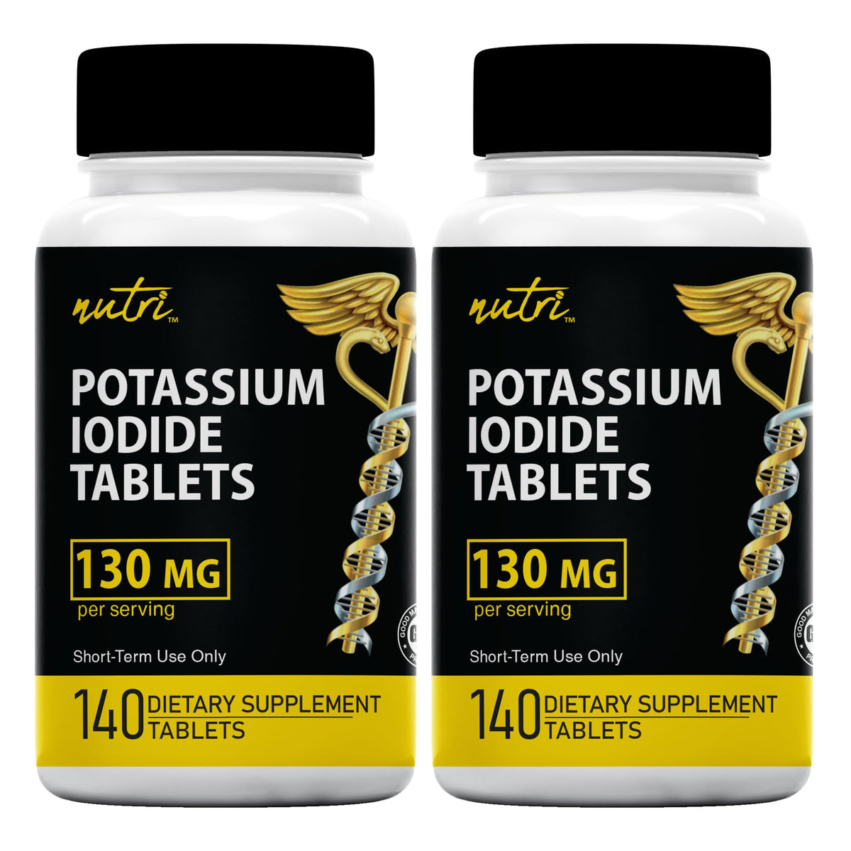 Nature's Fusions Potassium Iodide Tablets bottle-front for emergency preparedness