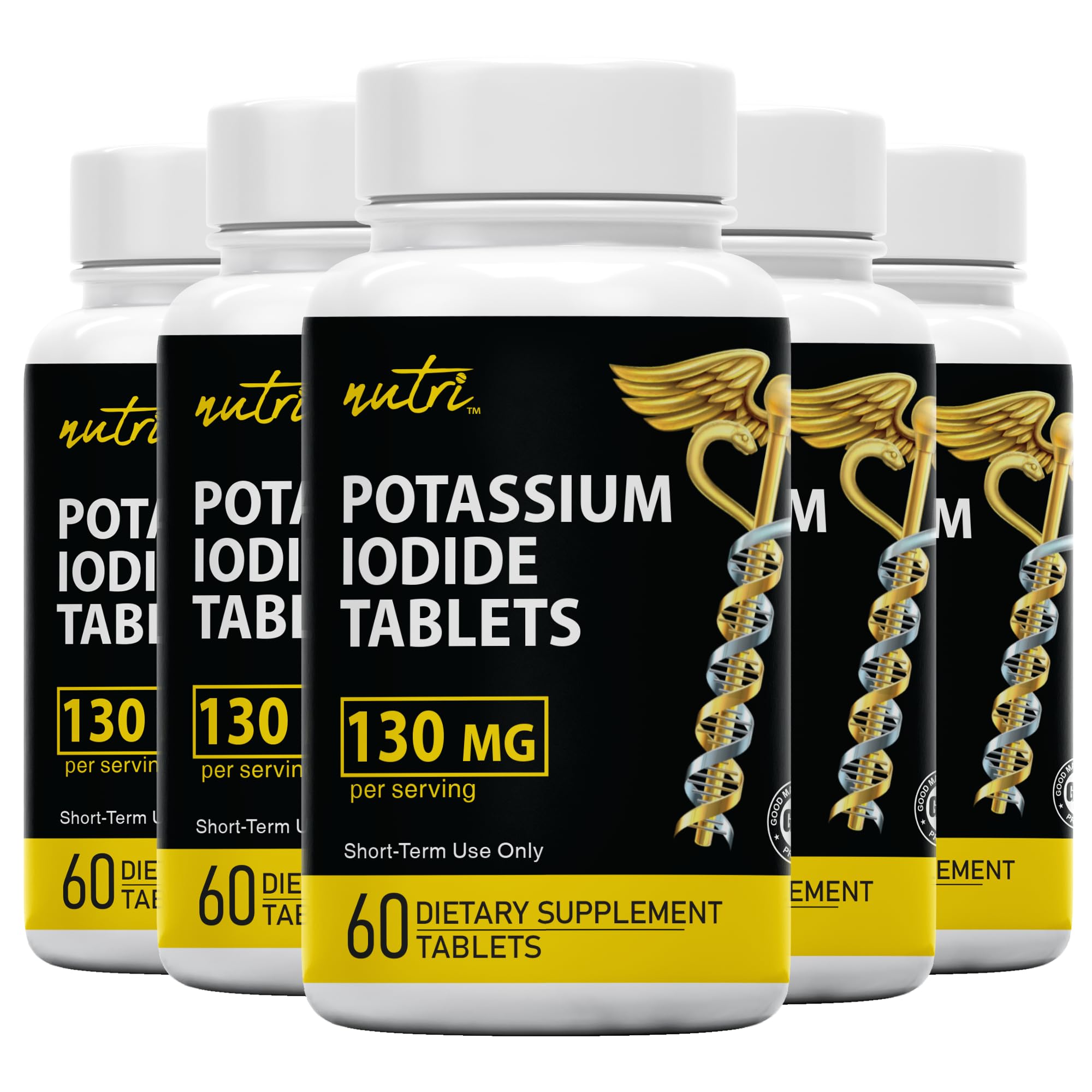 Nature's Fusions Potassium Iodide tablets bottle front for emergency kits