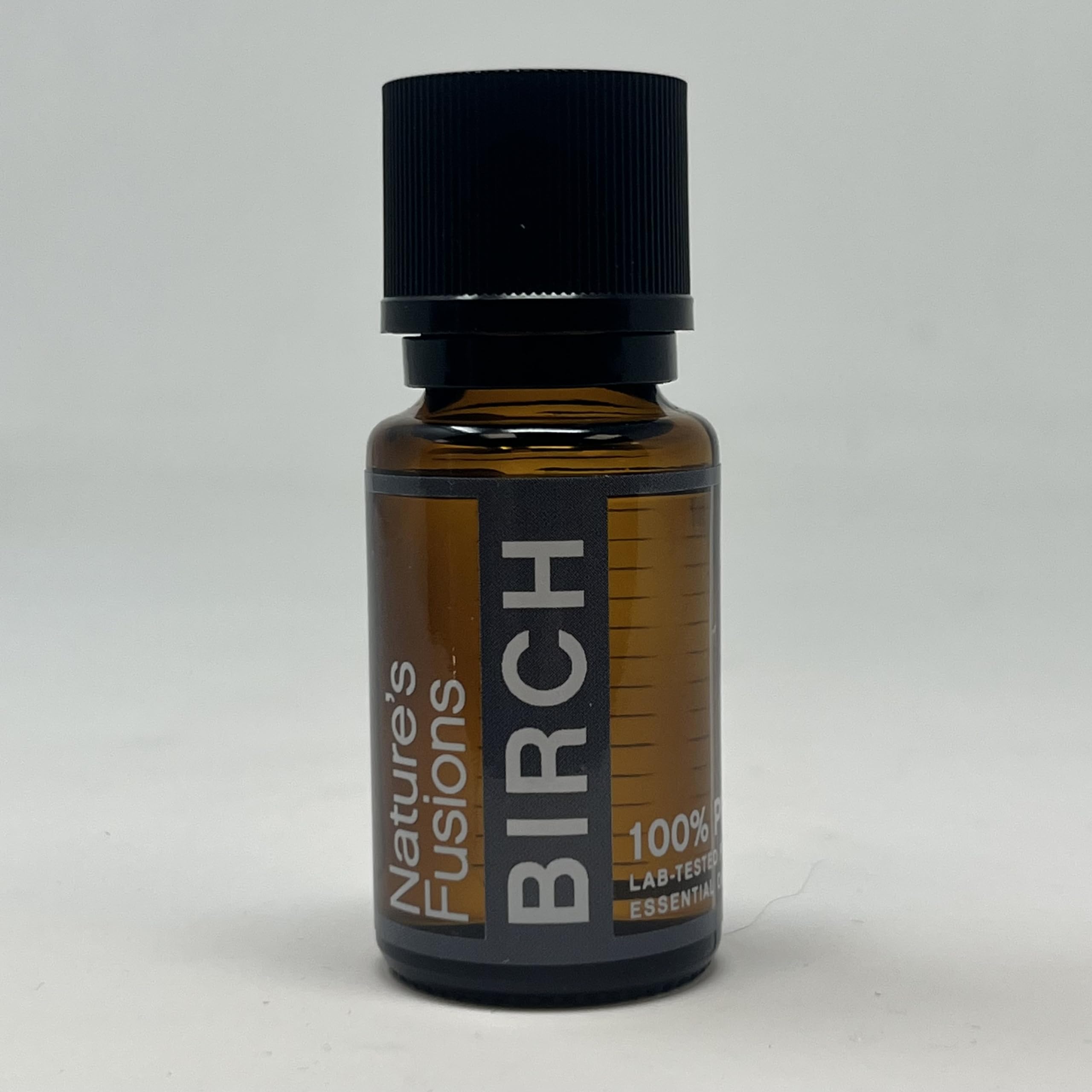 Nature’s Fusions Sweet Birch bottle shown beside blending options for massages.