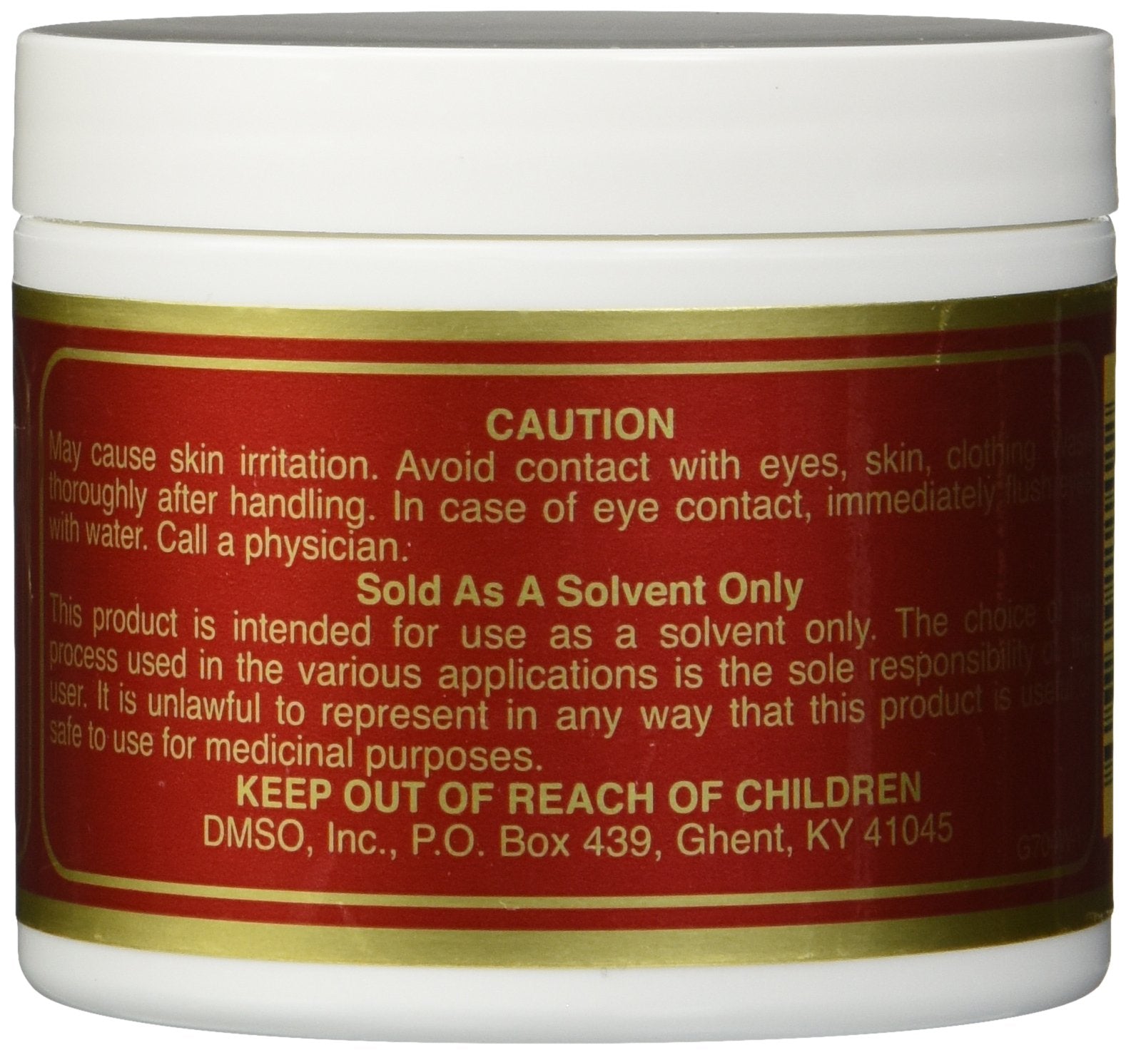 Nature's Gift DMSO gel unfragranced 4 oz applied to skin for potential relief
